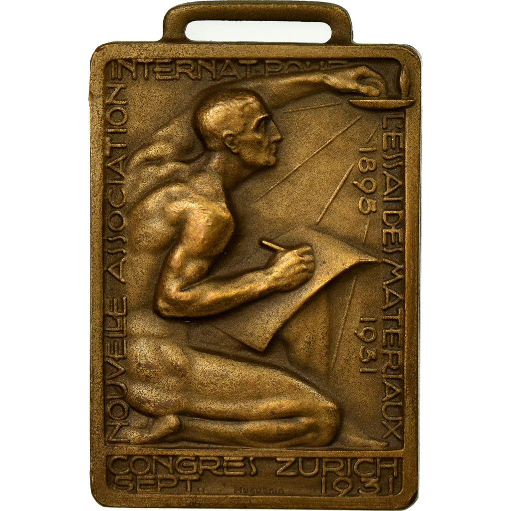 Szwajcaria, Medal, Congrès de Zurich, Essai des Matériaux, 1931, Huguenin