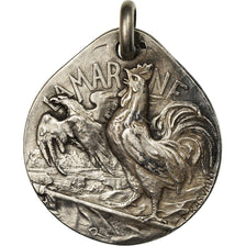 França, Medal, Général Joffre, La Marne, 1914, Rasumny, AU(55-58), Prata