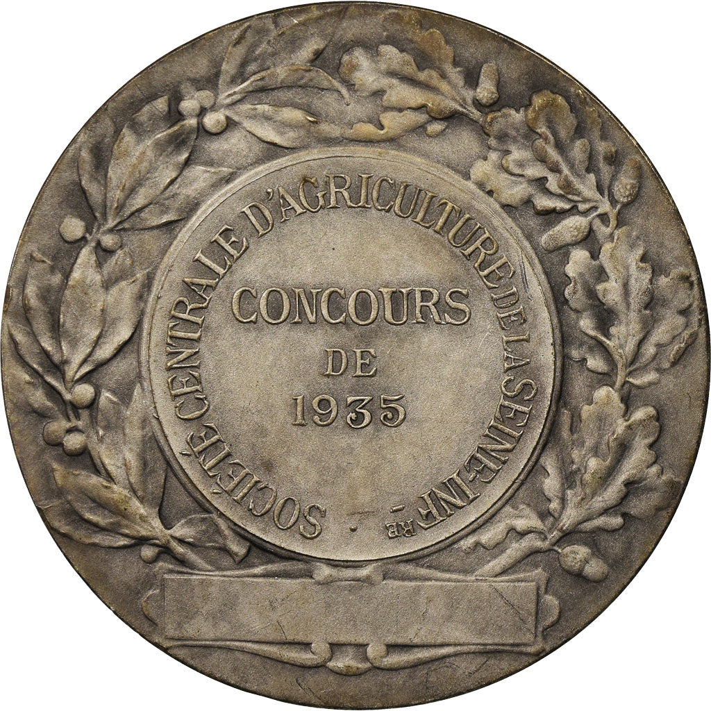 France, Medal, Société d'Agriculture de Seine Inférieure, 1935, Bottée