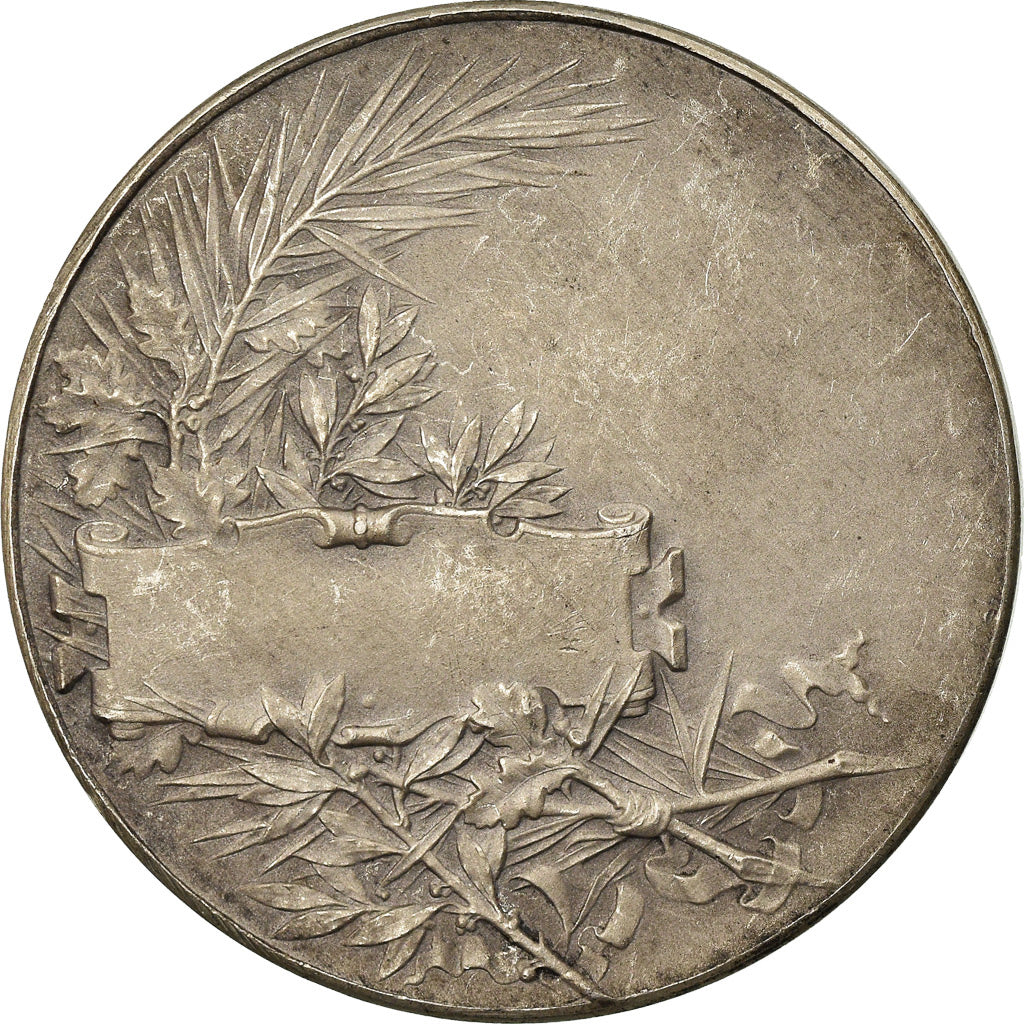 France, Medal, Art Nouveau, Pêcheurs au Bord de l'Eau, Desaide, AU(50-53)