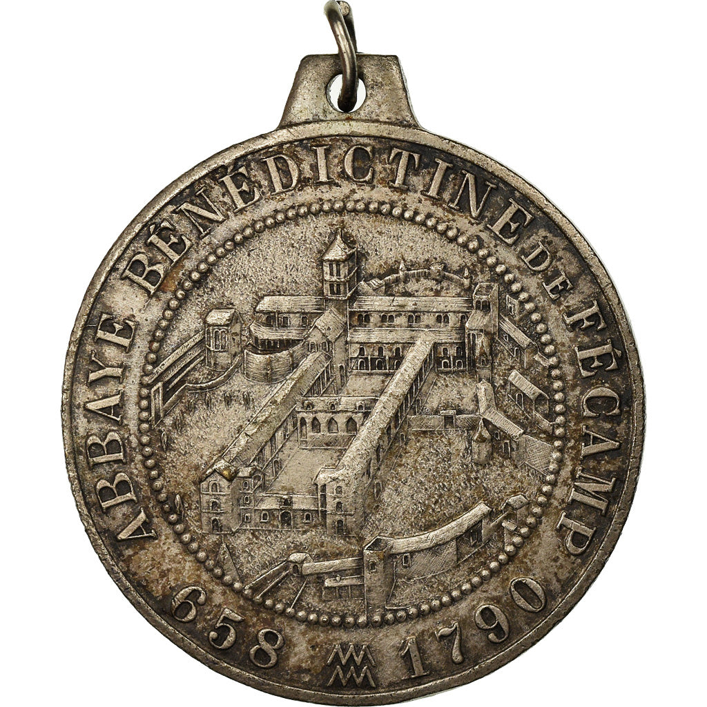 Frankreich, Medaille, Abbaye Bénédictine de Fécamp, S+, Silvered bronze