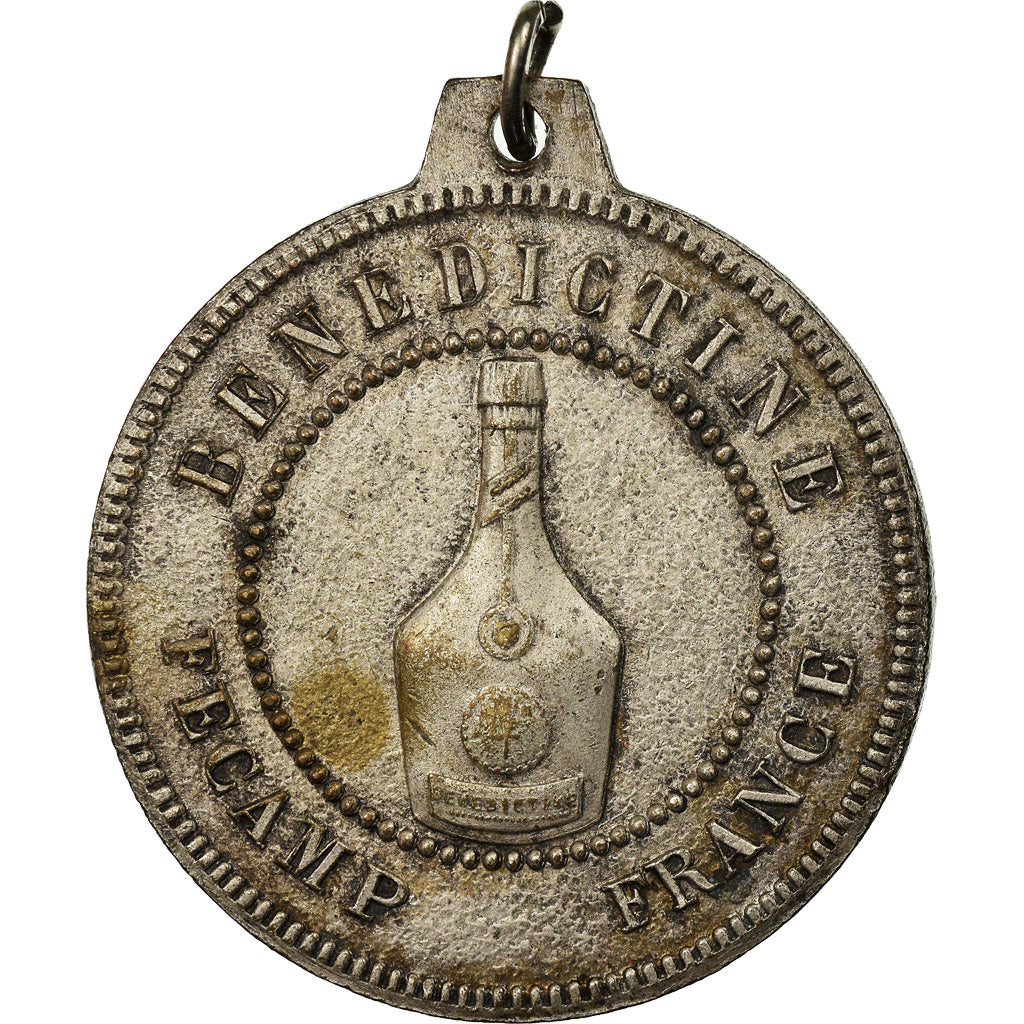 Frankreich, Medaille, Abbaye Bénédictine de Fécamp, S+, Silvered bronze