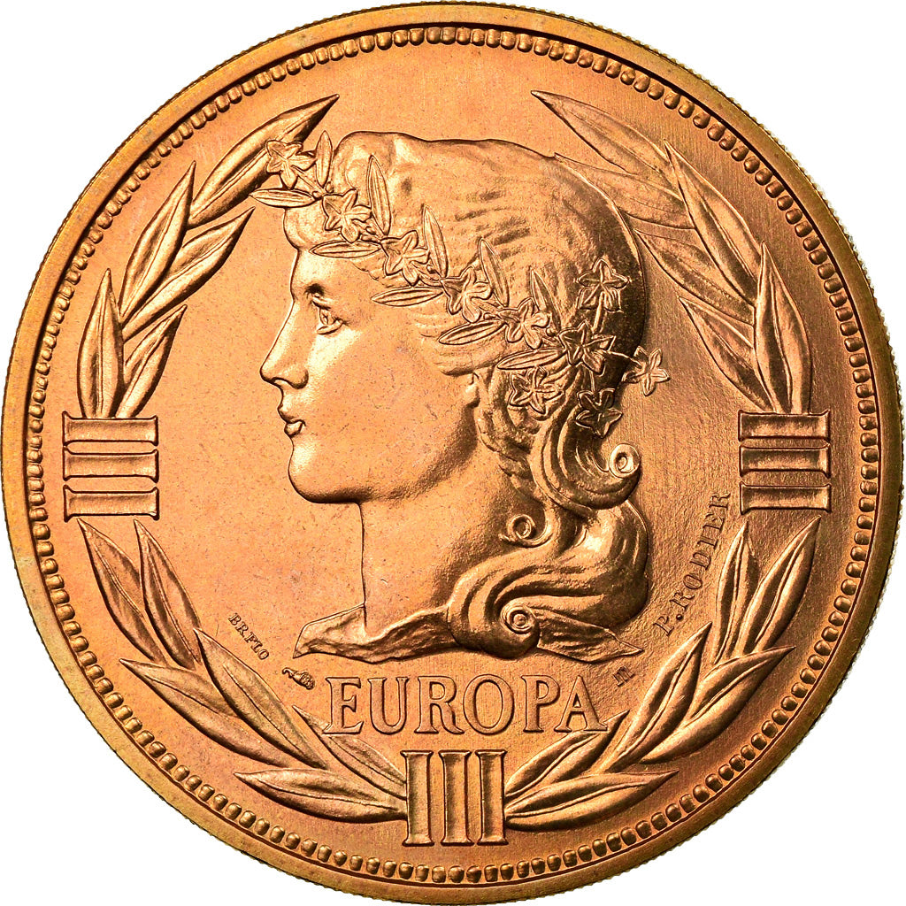 France, Médaille, Ecu Europa, Marianne, Politics, Society, War, 1985, Rodier