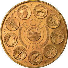 Francia, medaglia, Ecu Europa, Europe Assise, Politics, Society, War, 1981