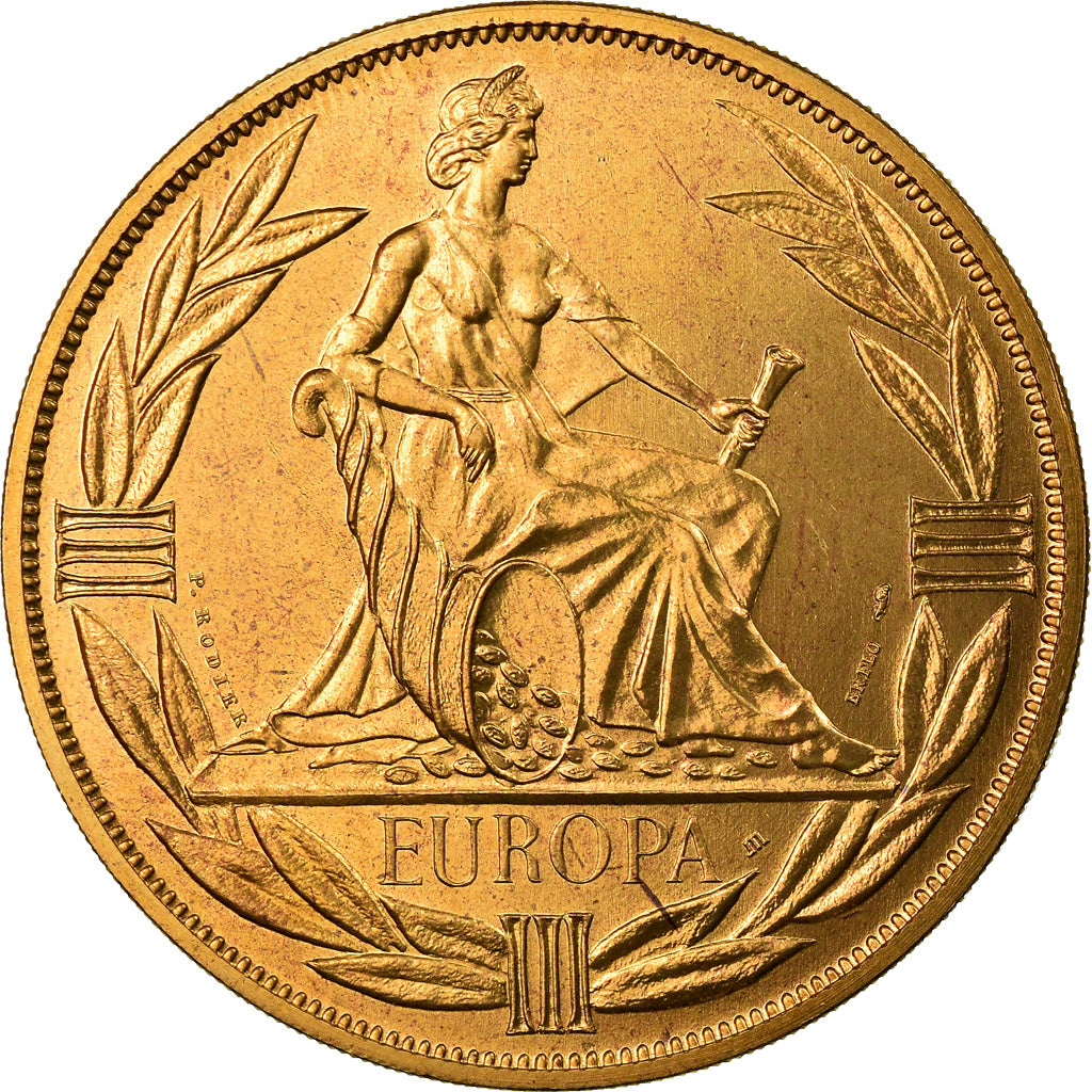 Francia, medaglia, Ecu Europa, Europe Assise, Politics, Society, War, 1981