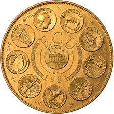 Francia, medaglia, Ecu Europa, Europe Assise, Politics, Society, War, 1981