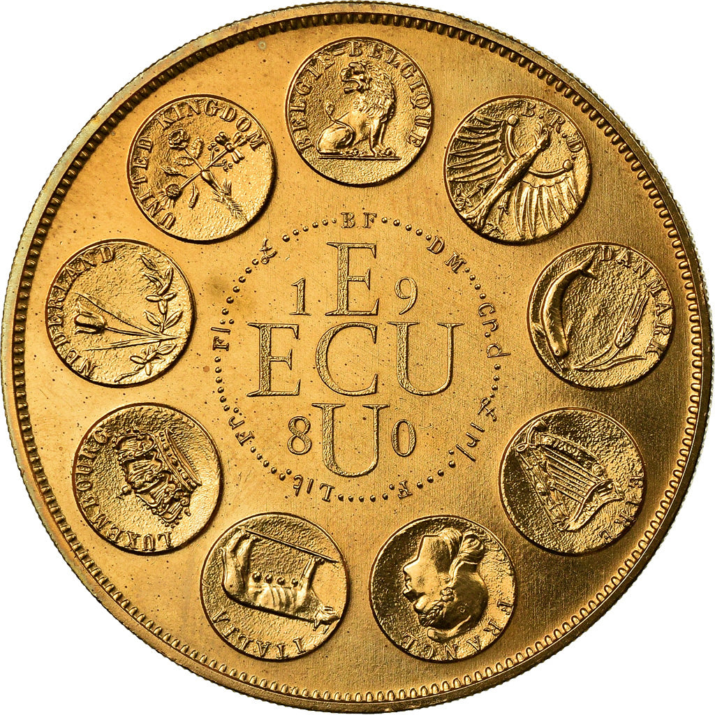 Francia, medalla, Ecu Europa, Europe Assise, Politics, Society, War, 1980