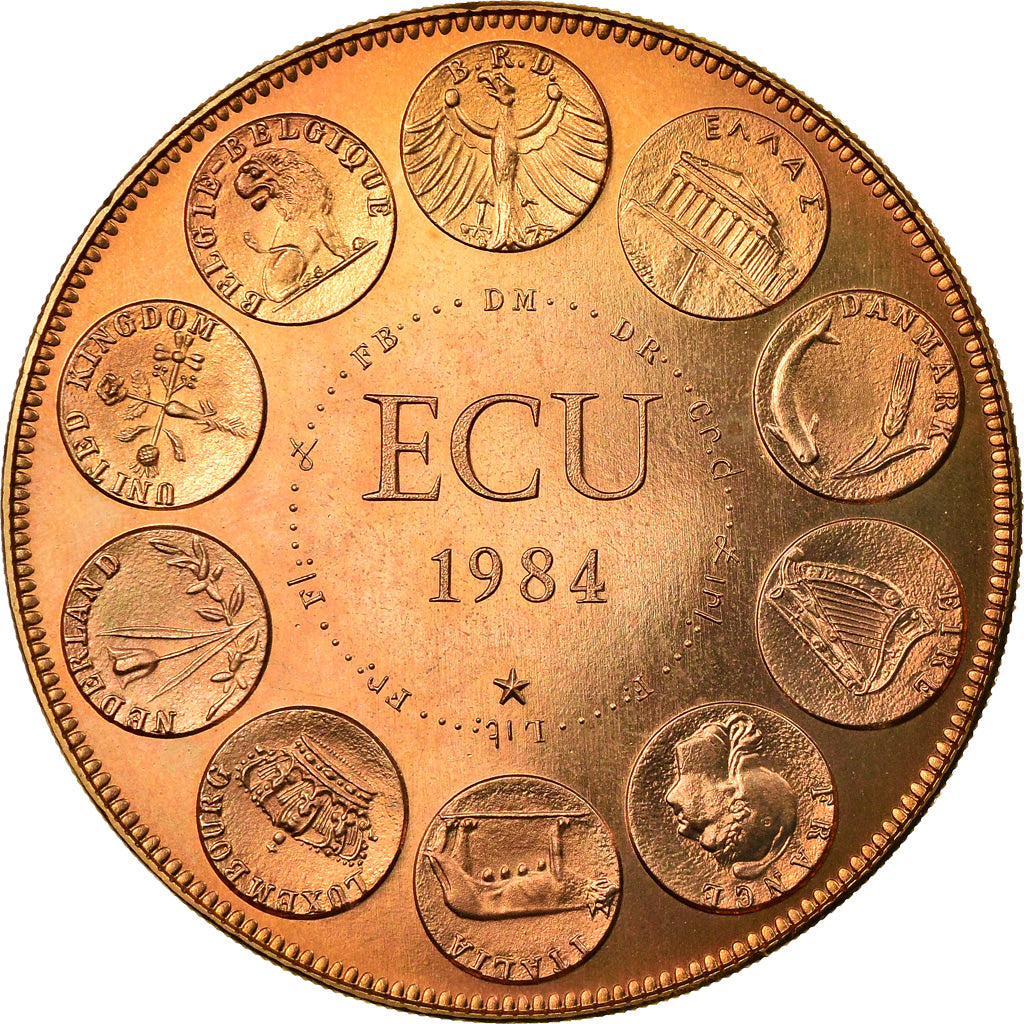 France, Médaille, Ecu Europa, Europe Assise, Politics, Society, War, 1984
