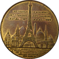 Frankrijk, Medaille, Souvenir d'Ascension de la Tour Eiffel, 1889, Trotin, ZF+