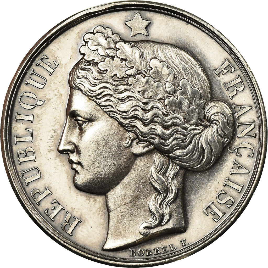 France, Medal, Marianne, République Française, Borrel.A, MS(63), Silver