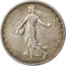 FRANCE, Semeuse, Franc, 1909, Paris, KM #844.1, VF(20-25), Silver, 23, Gadoury..