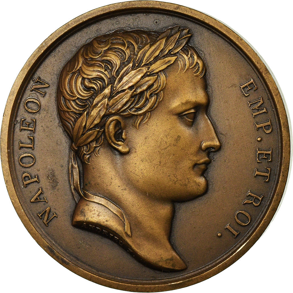 France, Medal, Napoléon Ier, Bataille d'Austerlitz, History, Restrike, MS(63)