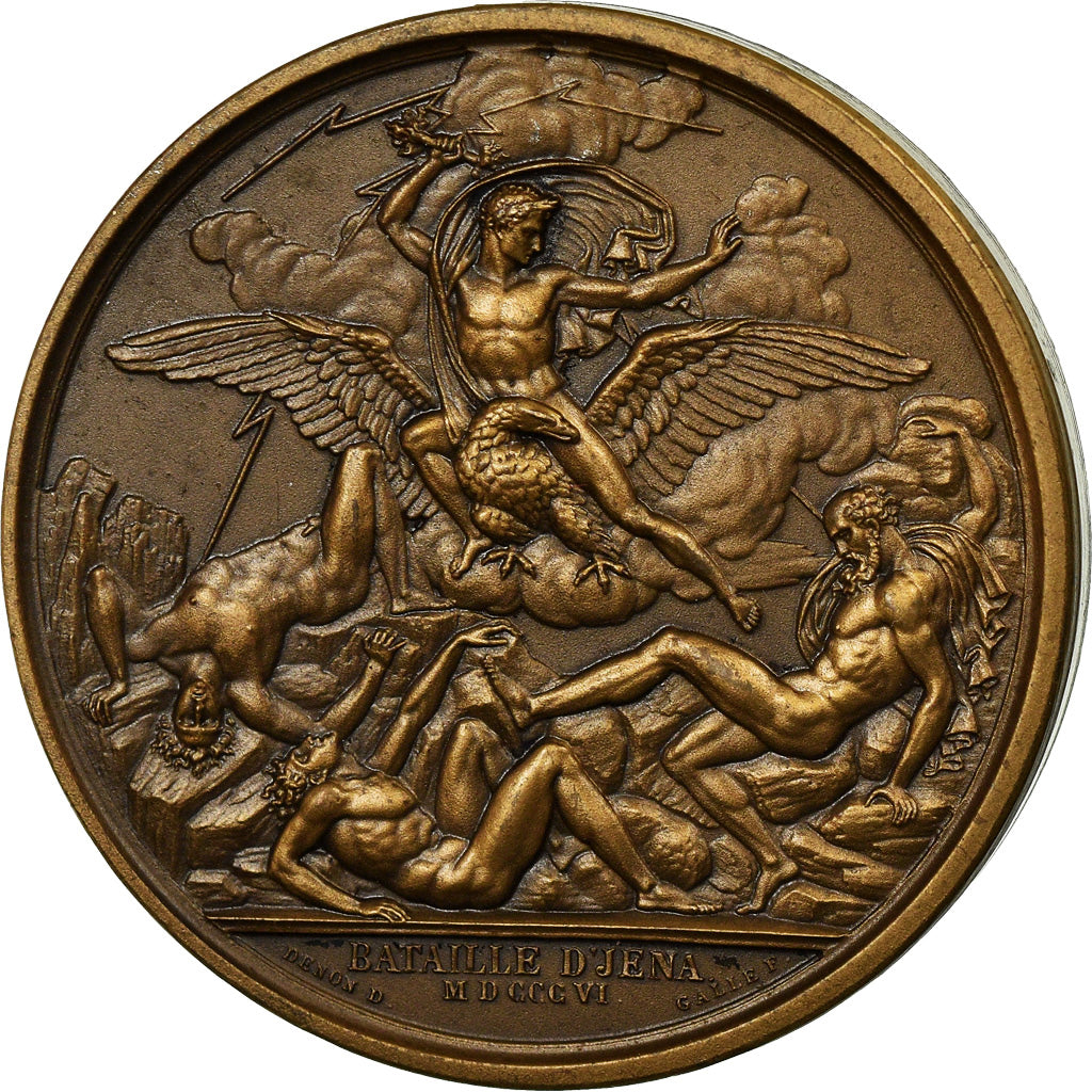 France, Medal, Napoléon Ier, Bataille d'Iena, History, Restrike, MS(63), Bronze
