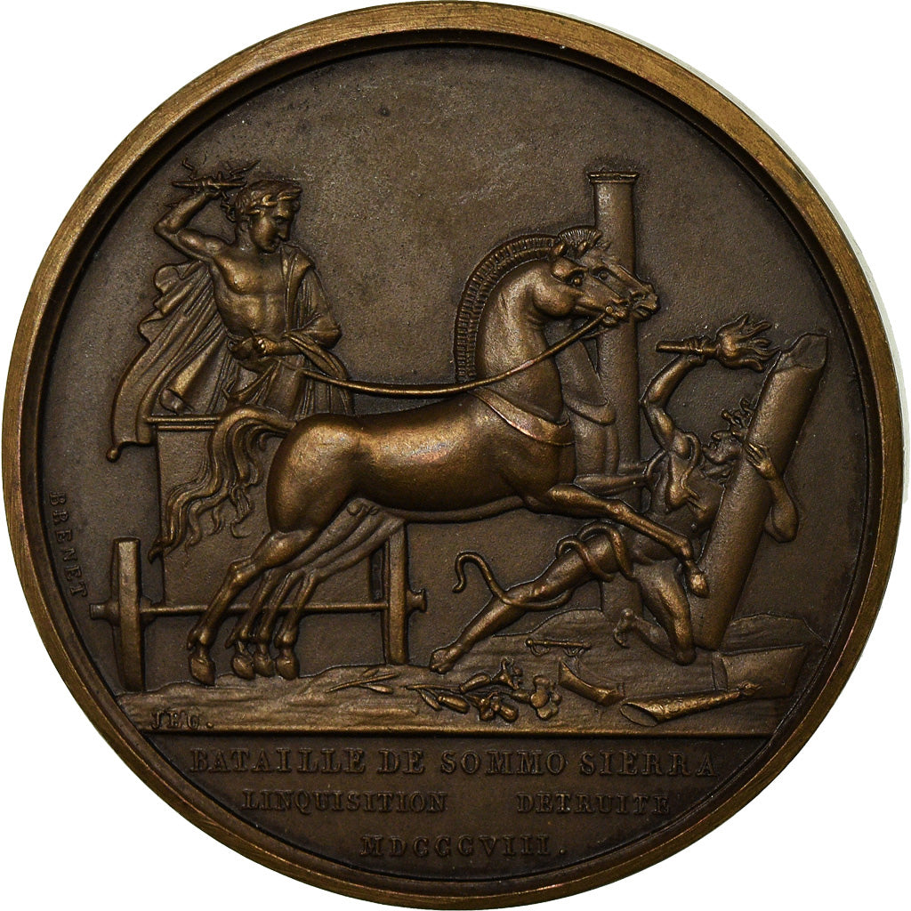 France, Médaille, Napoléon Ier, Bataille de Sommo Sierra, History, Refrappe