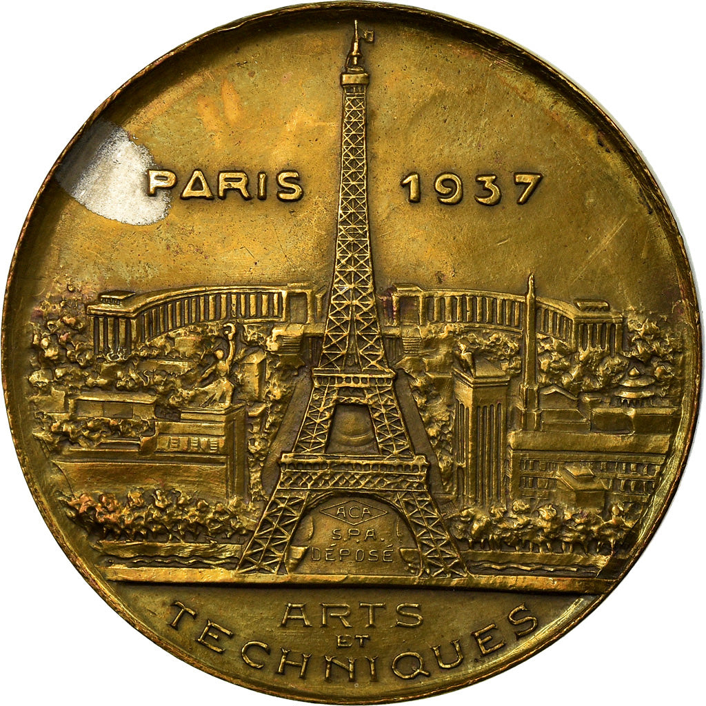 Francia, medalla, Exposition Internationale de Paris, 1937, EBC, Silver Plated