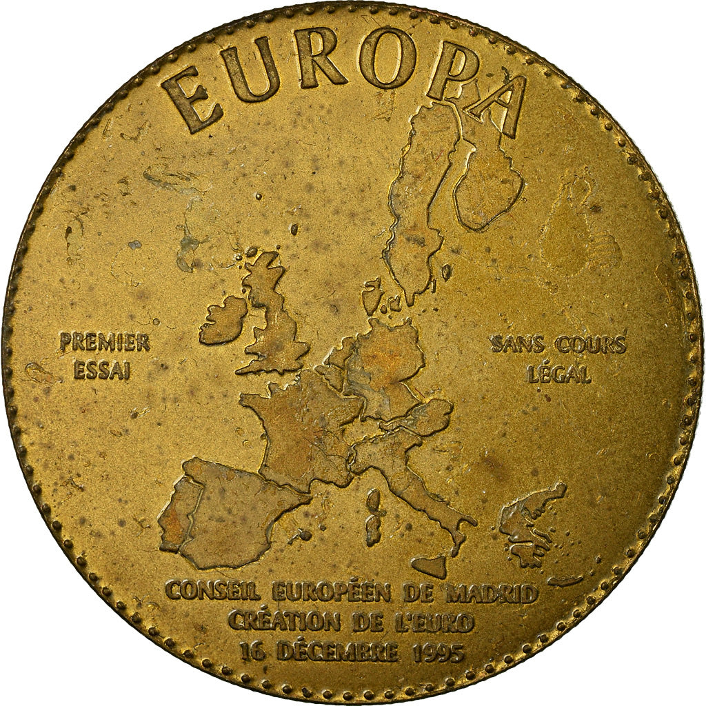 Francia, medalla, Essai 1 euro, 1995, EBC, Cobre - níquel dorado