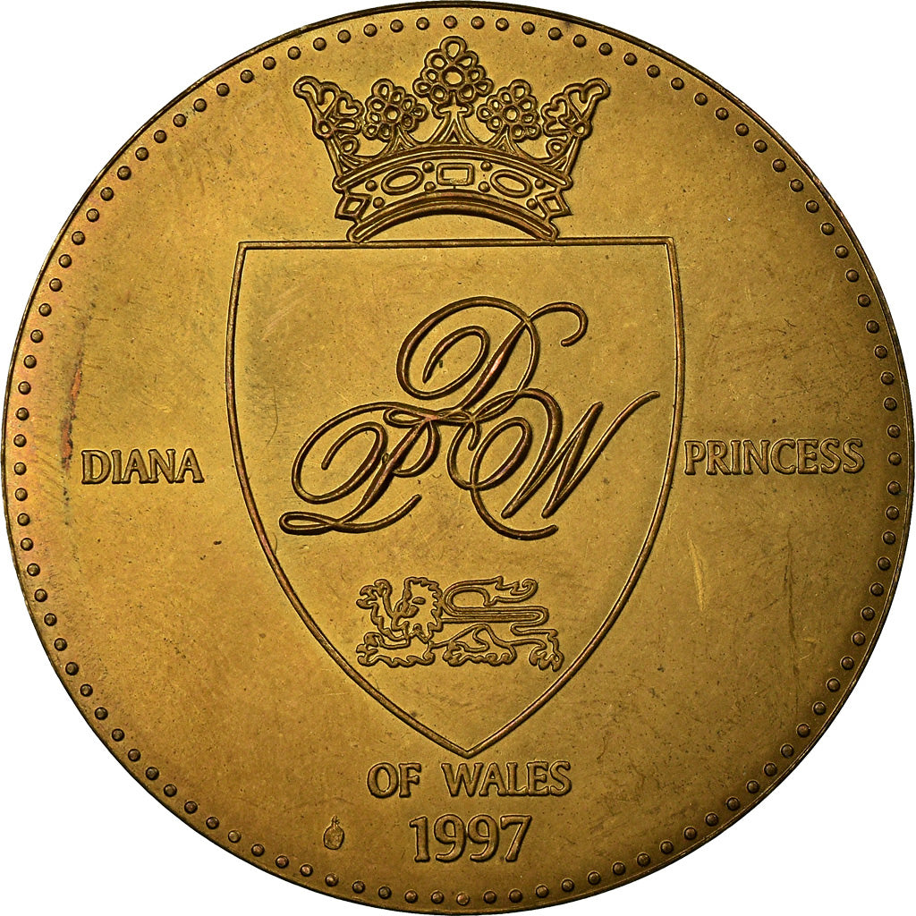 Regno Unito, medaglia, La Princesse Diana, 1997, SPL, Bronzo dorato