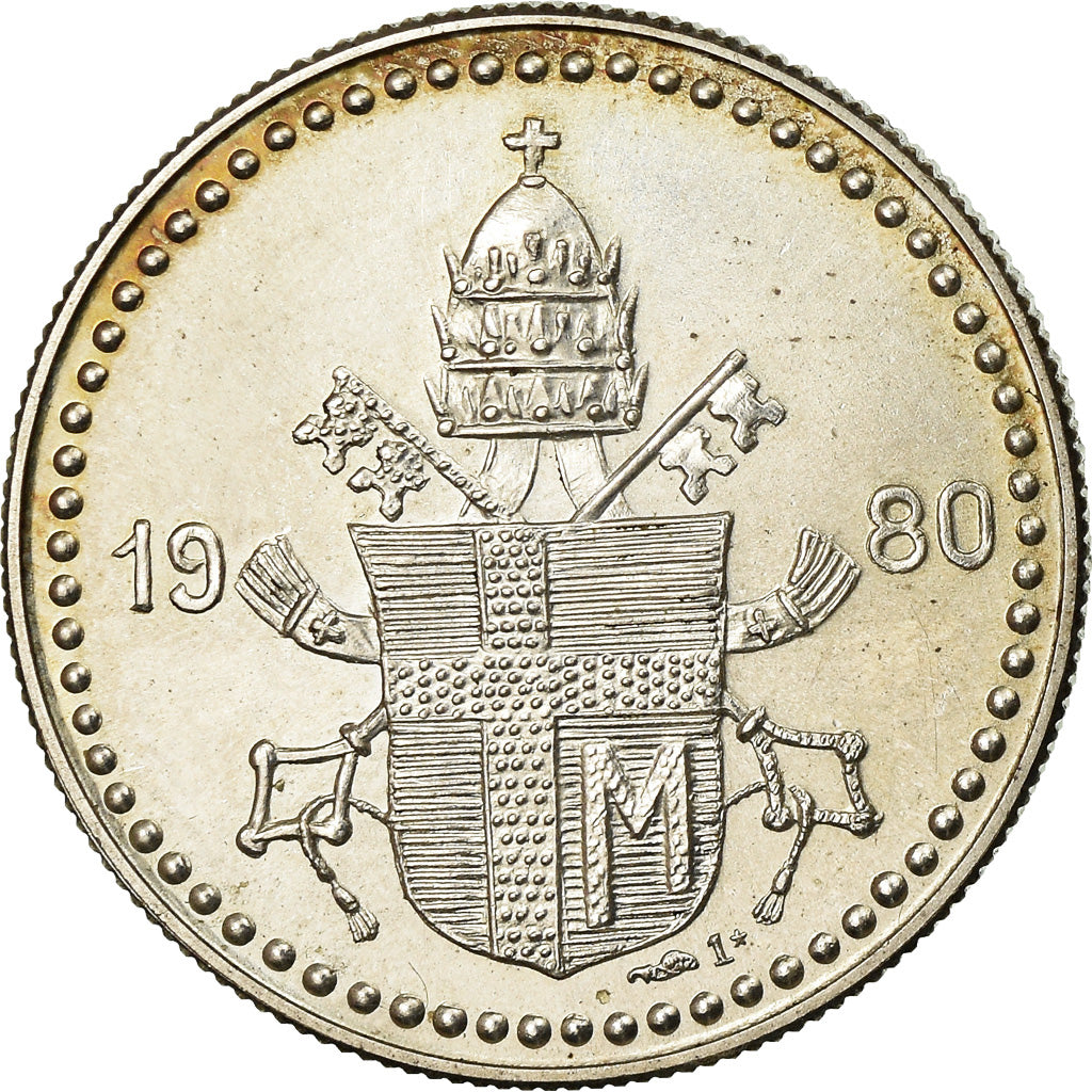 Vatican, Medal, Le Pape Jean-Paul II, 1980, MS(63), Silver
