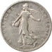 FRANCE, Semeuse, Franc, 1909, Paris, KM #844.1, VF(30-35), Silver, 23, Gadoury..
