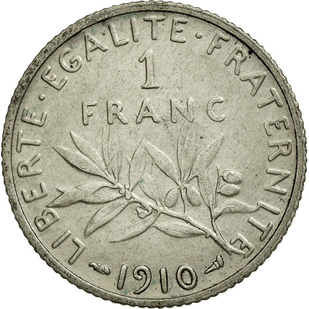 Münze, Frankreich, Semeuse, Franc, 1910, SS, Silber, Gadoury:467