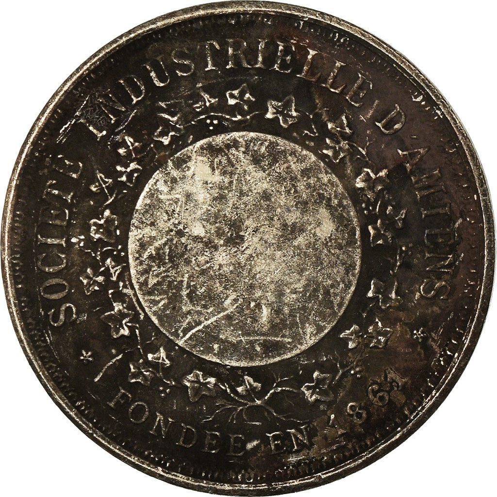 France, Médaille, Société Industrielle d'Amiens, 1861, TB+, Argent