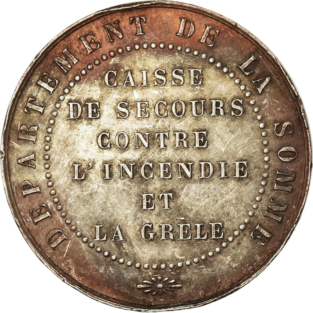 France, Medal, Caisse de Secours contre l'Incendie et la Grêle, Somme