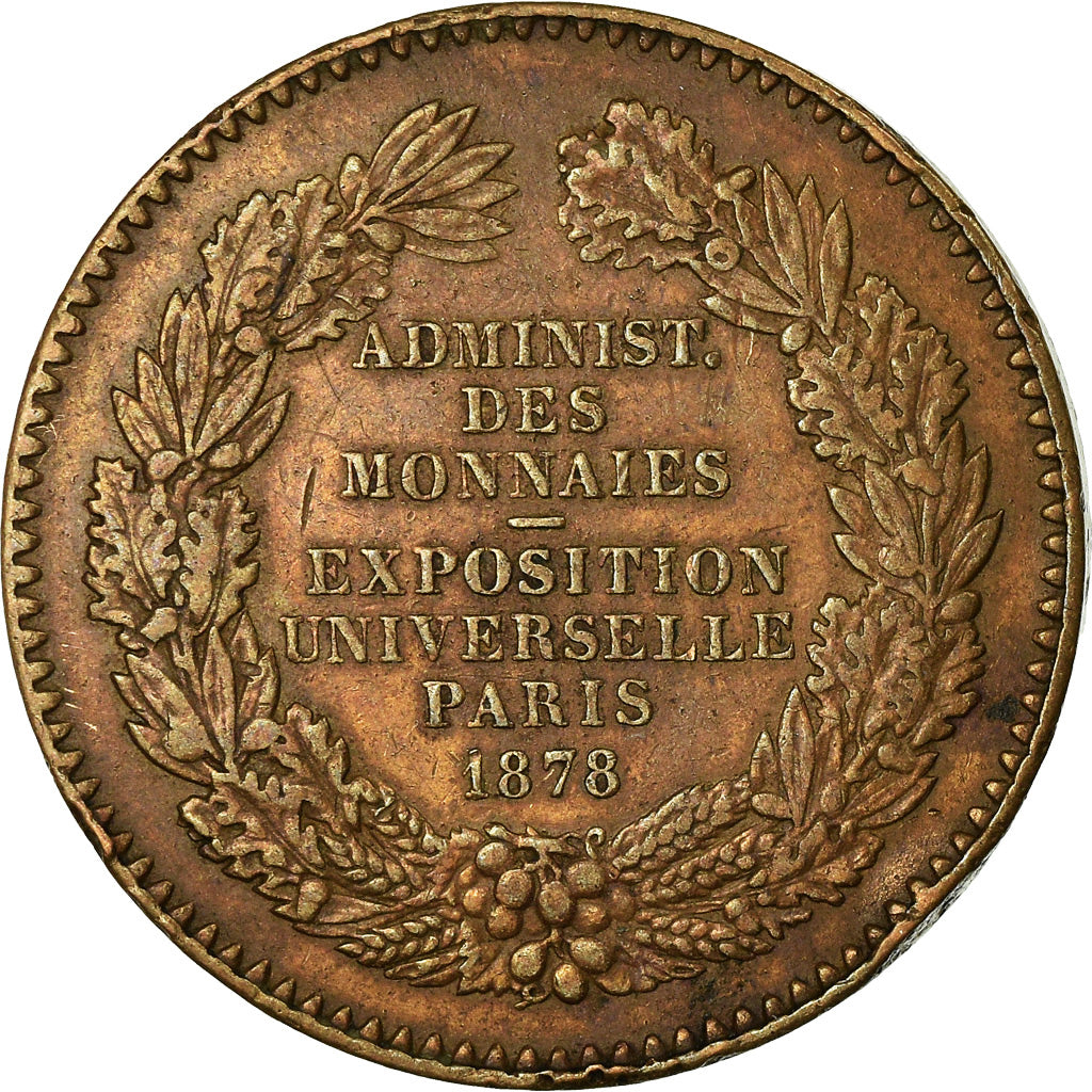 France, Medal, Exposition universelle de Paris, 1878, Barre, EF(40-45), Bronze