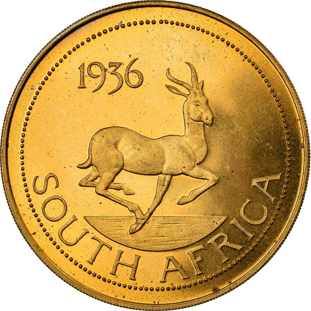 South Africa, Medal, Edward VIII, 1936, MS(63), Copper Gilt