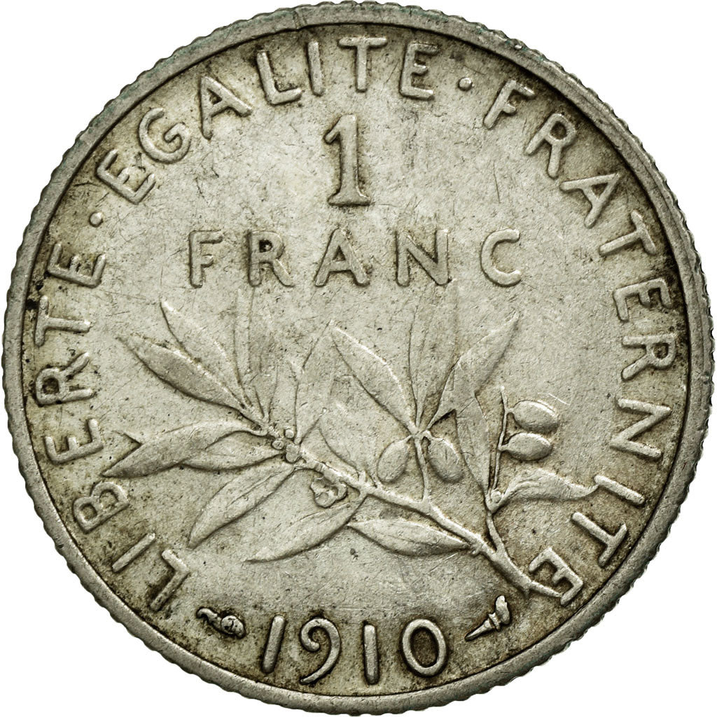 Monnaie, France, Semeuse, Franc, 1910, TB+, Argent, Gadoury:467