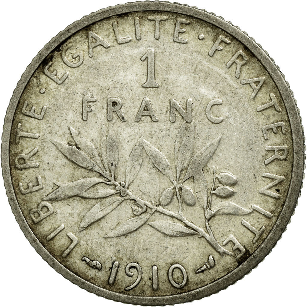 Münze, Frankreich, Semeuse, Franc, 1910, S+, Silber, Gadoury:467