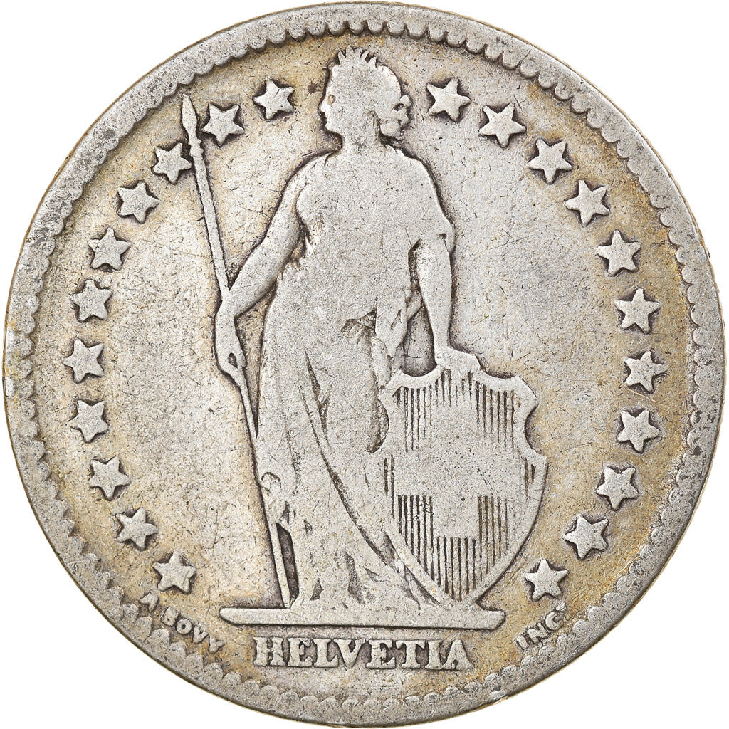 Monnaie, Suisse, 2 Francs, 1874, Bern, TB, Argent, KM:21