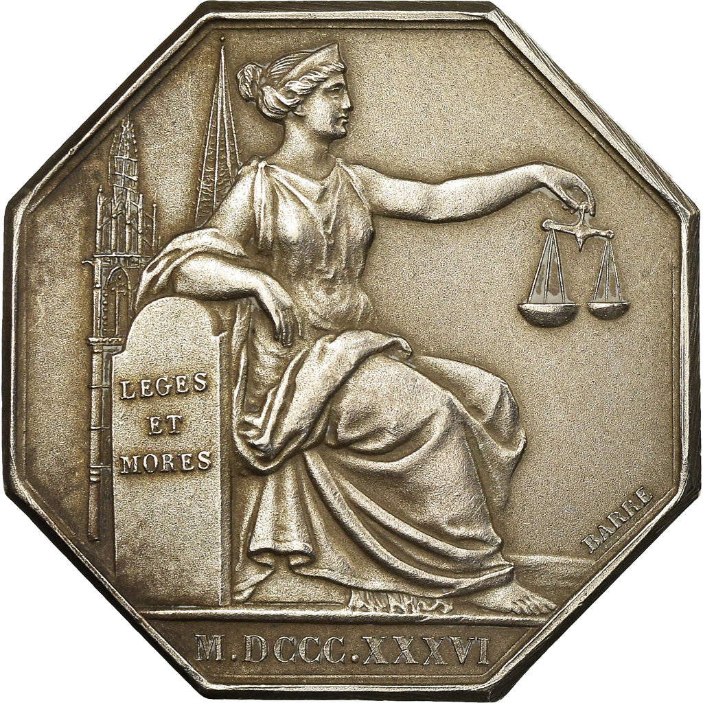 France, Token, Notaires de l'Arrondissement d'Eure et loir, 1836, Barre, MS(63)