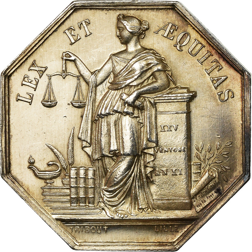France, Token, Notaires de l'Arrondissement de Douai, 1851, Lecomte, MS(60-62)