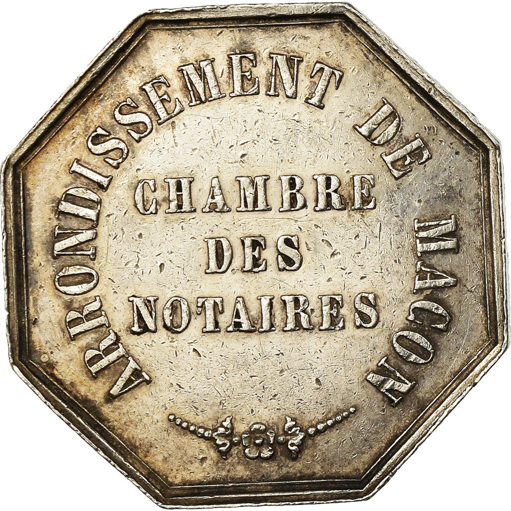 France, Token, Notaires de l'Arrondissement de Macon, AU(55-58), Silver
