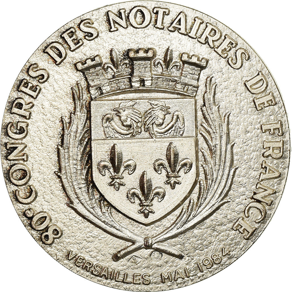 Francia, Token, 80ème Congrès des Notaires de France, Versailles, 1984, EBC+
