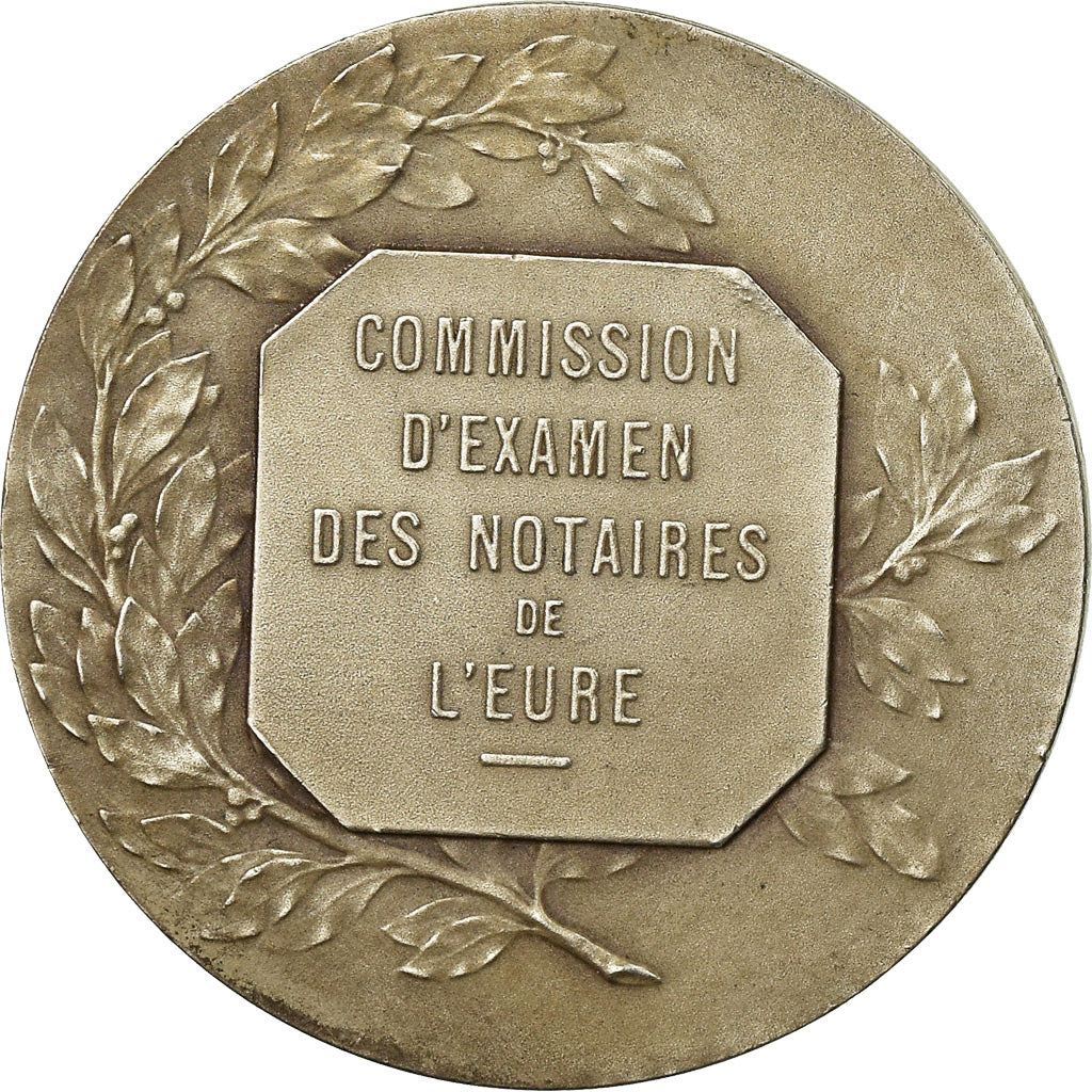 France, Jeton, Commission d'Examen des Notaires de l'Eure, Coudray, SUP, Argent