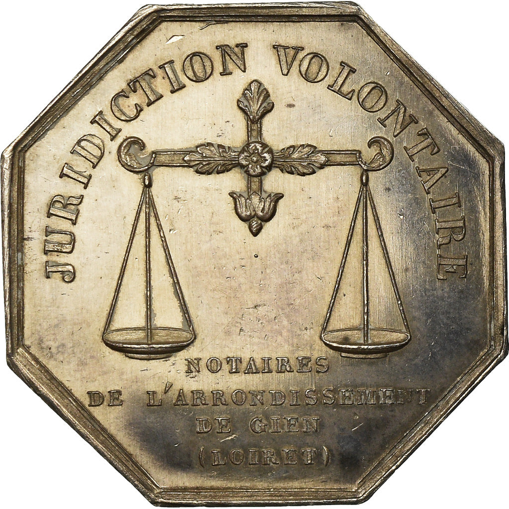 France, Token, Louis Philippe Ier, Notaires de l'Arrondissement de Gien, Caqué