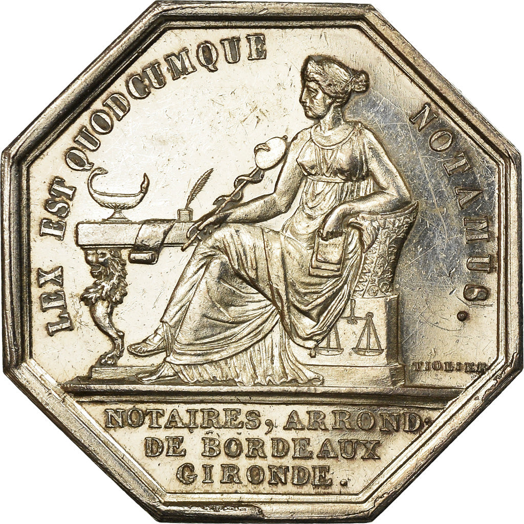 France, Token, Louis Philippe Ier, Notaires de l'Arrondissement de Bordeaux