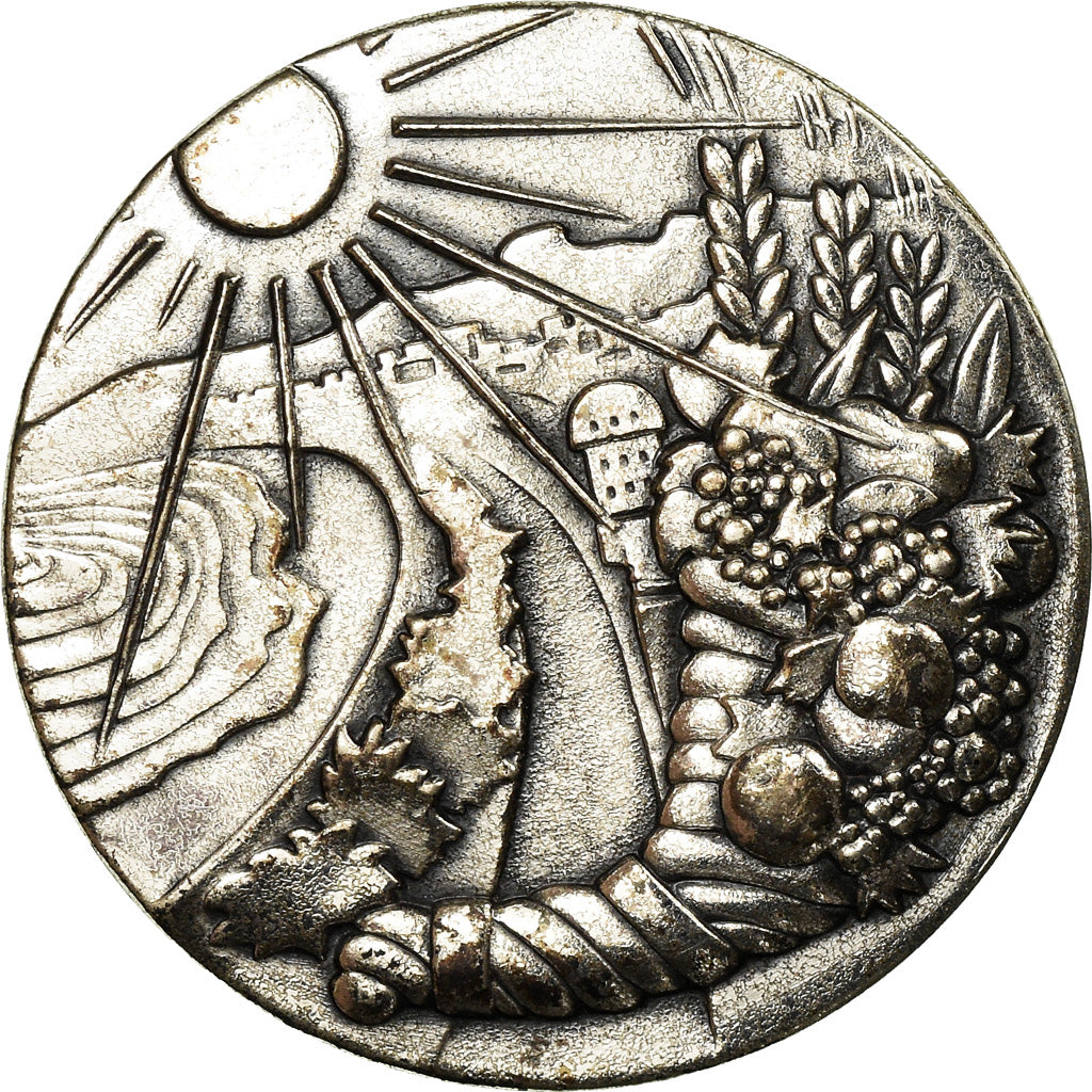 Francia, Token, 82ème Congrès des Notaires de France, Nice, 1986, BB+, Argento