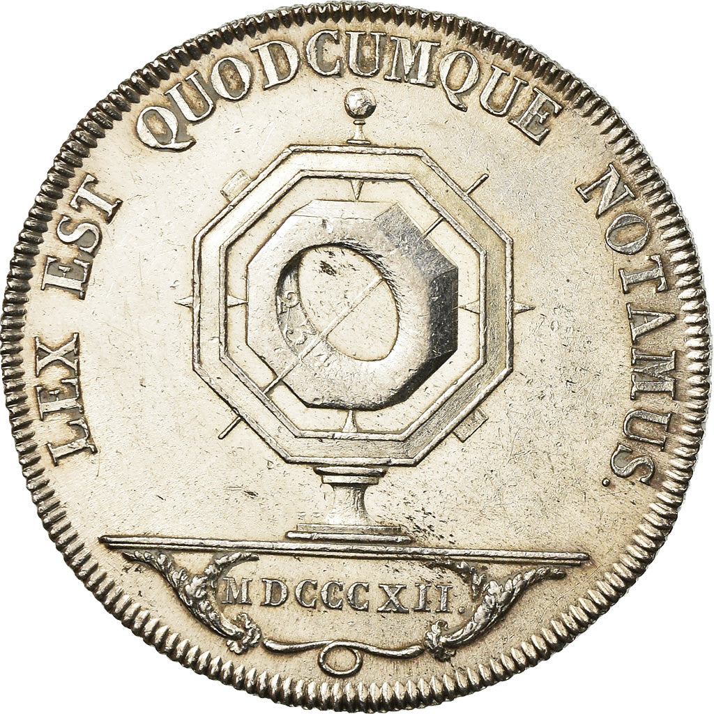France, Token, Restauration, Notaires de Lyon, 1812, Tiolier, AU(55-58), Silver