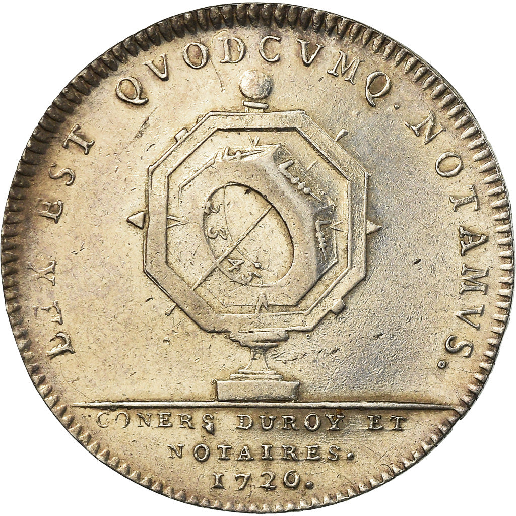 France, Token, Louis XV, Notaires Royaux de Paris, 1720, R.Filius, EF(40-45)