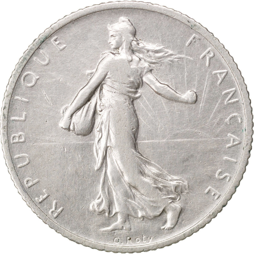 Coin, France, Semeuse, Franc, 1911, EF(40-45), Silver, Gadoury:467