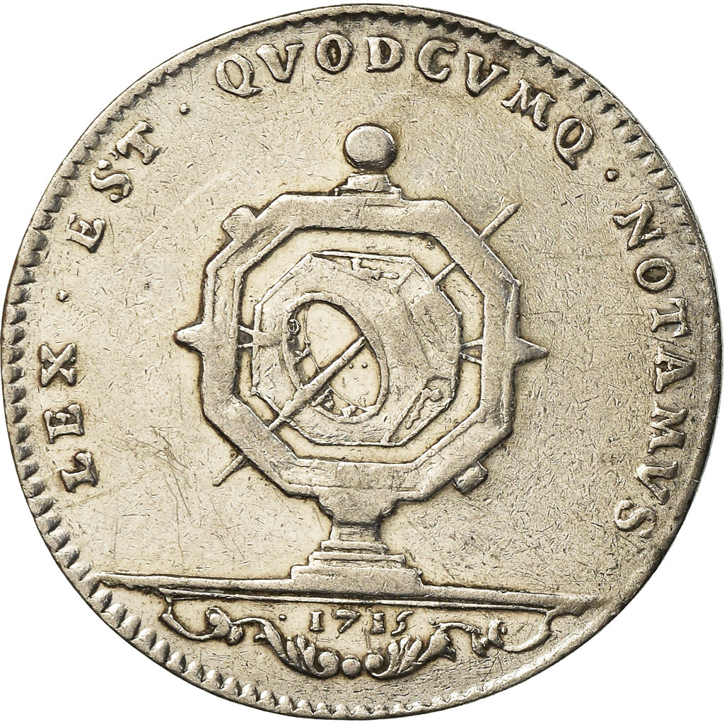 Francia, Token, Conseillers Royaux, Notaires de Lyon, 1715, MBC+, Plata