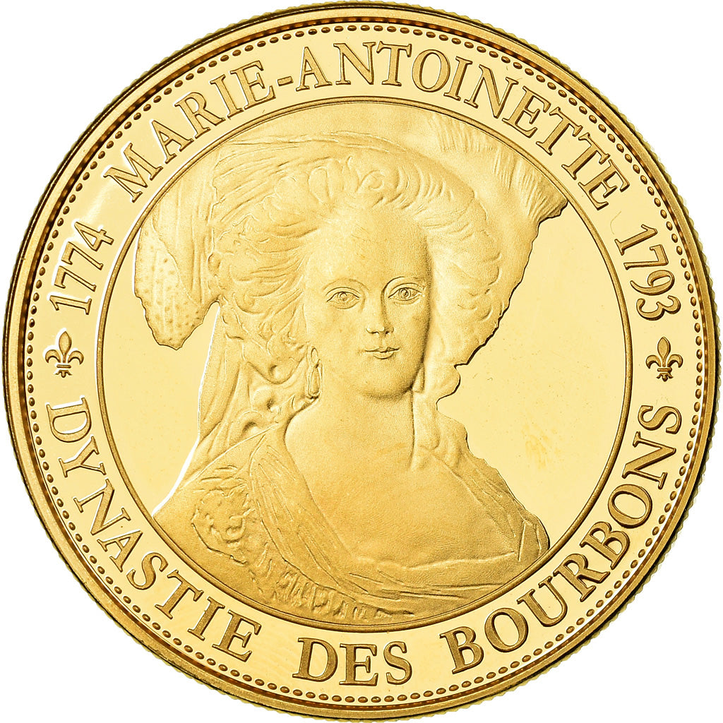 France, Medal, Marie-Antoinette, History, MS(65-70), Copper-Nickel Gilt