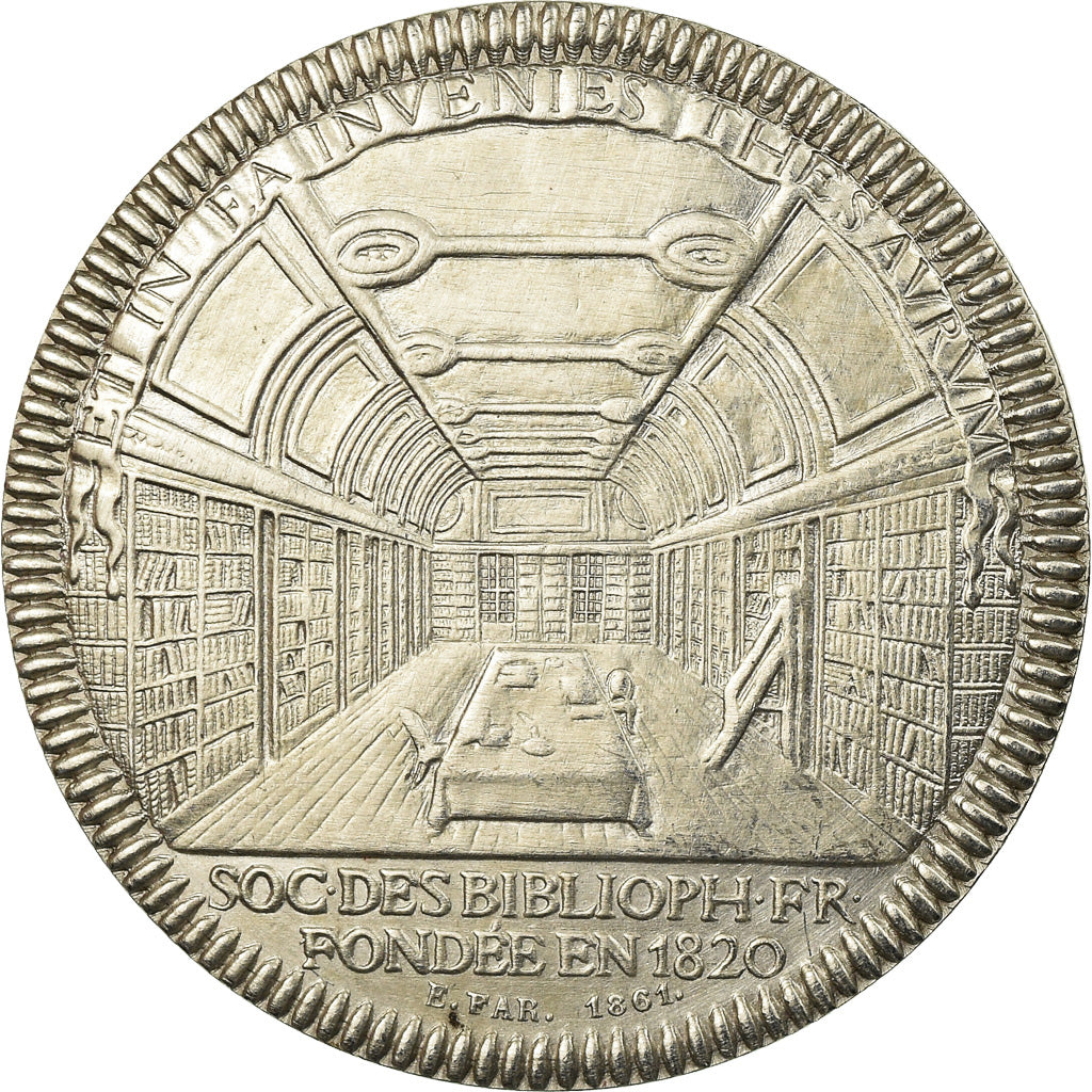 Francja, Token, Société des Bibliophiles Français, Sztuka i Kultura, 1861
