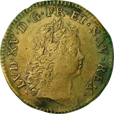 Frankreich, Token, Louis XV, Sacre à Reims, 1723, S+, Kupfer, Feuardent:7896