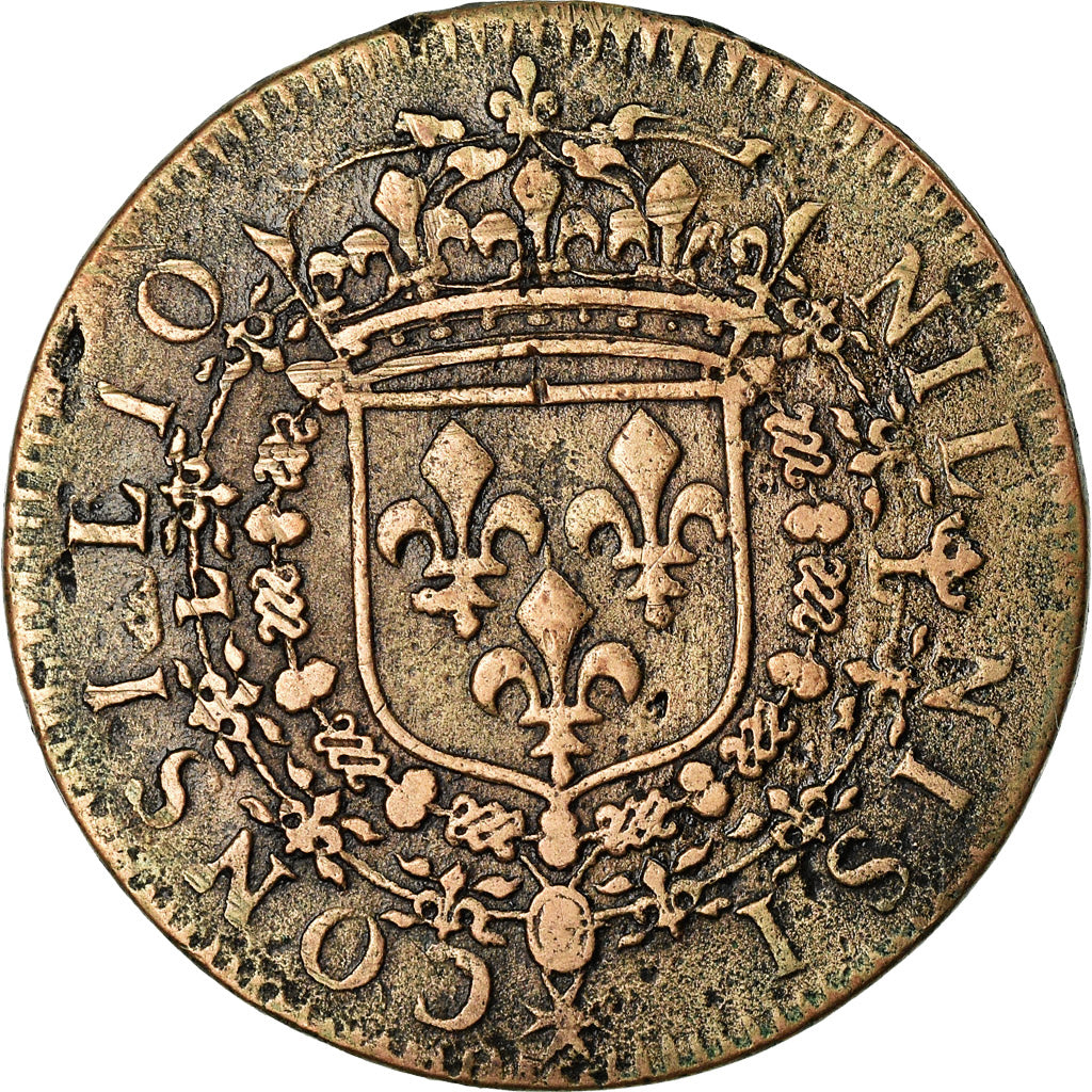 France, Token, Louis XIV, Conseil du Roi, History, EF(40-45), Copper