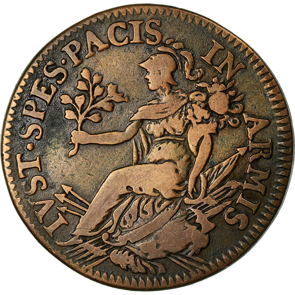 France, Token, Louis XIV, Iustis spes pacis in armis, History, EF(40-45), Copper