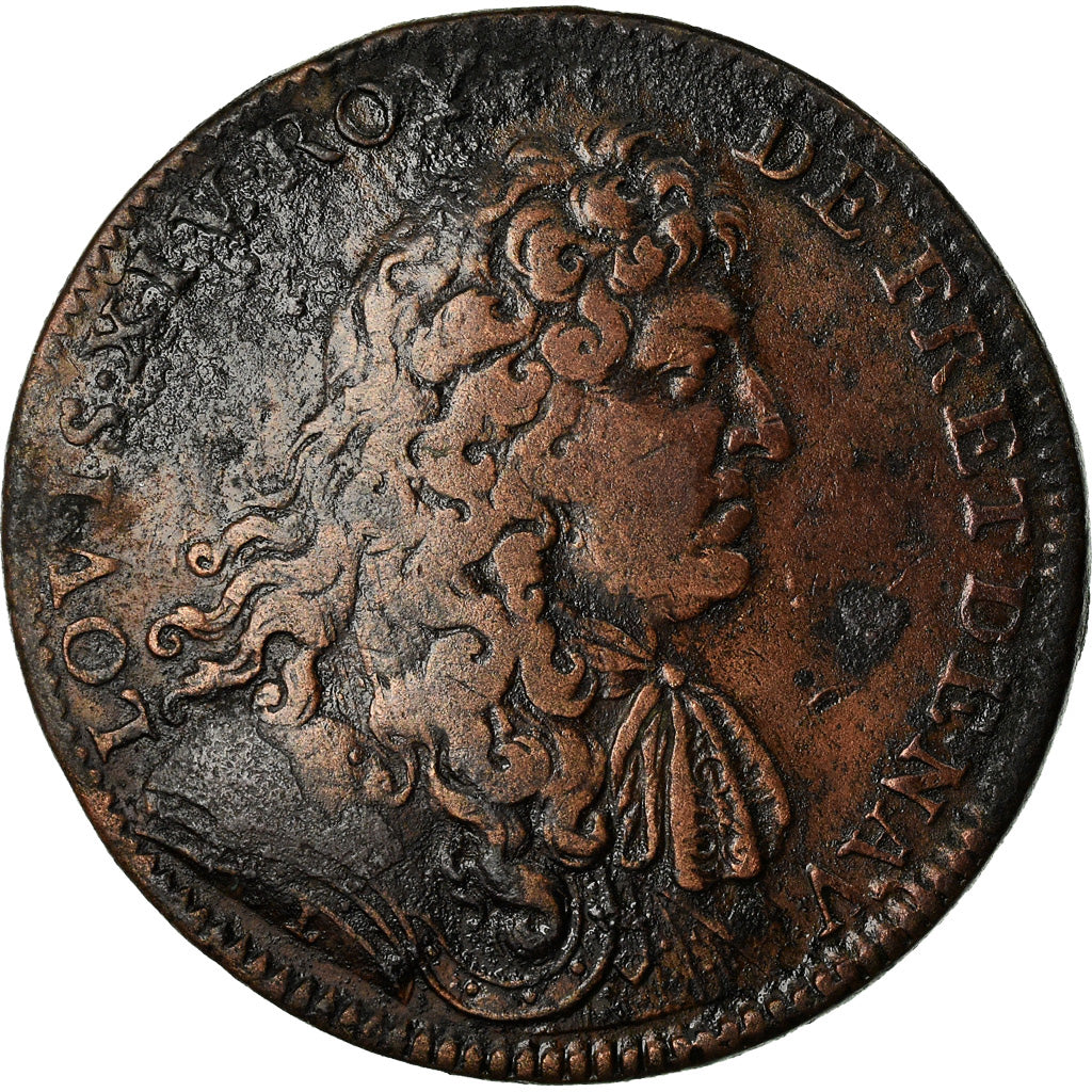 Frankreich, Token, Louis XIV, La Flandre Subjuguée, History, 1677, S+, Kupfer