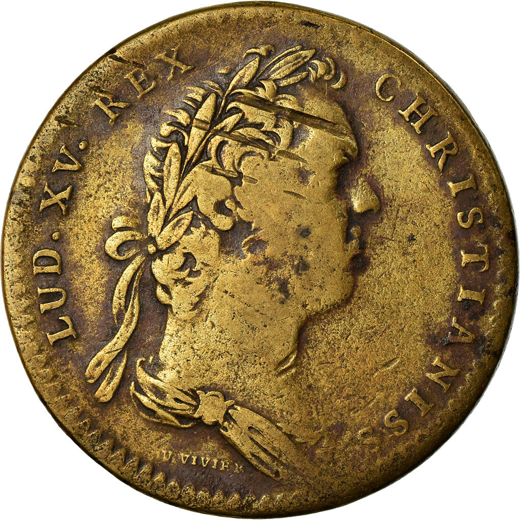 Frankreich, Token, Louis XV, Etats d'Artois, History, Duvivier, S, Kupfer